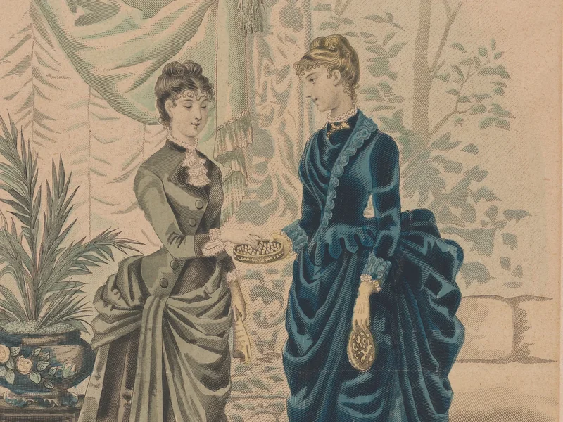 1850-Isabelle Desgrange - Abbigliamento della signora Bréant - Castel, da La Mode Illustrée, 1855